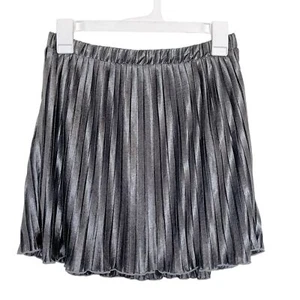 Old Navy Girls Skirt Sz XL Sz 14 Accordion Mini Skater Metallic Punk Rock Edgy - Picture 1 of 12