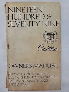 Vintage Original 1979 Cadillac Owner's Manual No Cover 79 - Picture 1 of 12