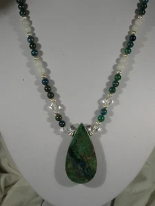 20" Chrysocolla Bead Necklace - Picture 1 of 2