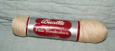 Fio para artesanato Bucilla Wondersheen marfim # 9 crochê frete rápido 500 jardas - Imagem 1 de 3