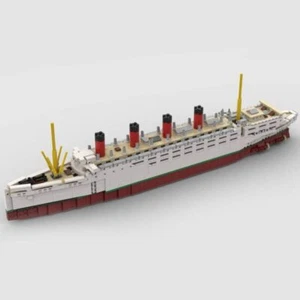 Custom MOC-59185 RMS Mauretania Large Steamship 1871 Pieces for Age 10+ - Picture 1 of 9