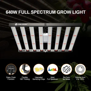 Phlizon Smart 6500 640 W LED luce di coltivazione 8 bar con crescita CO2 commerciale Samsung - Foto 1 di 12