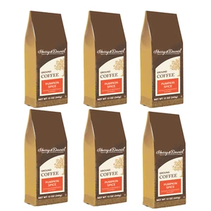 6 Pack - Harry & David Pumpkin Spice Flavored 100% Arabica Ground Coffee - 12 oz - Picture 1 of 2