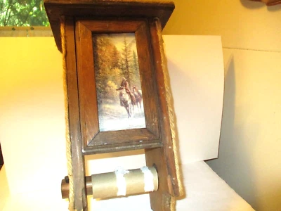 Western Cowboy Theme Wall Mount Toilet Paper Holder - Imagem 1 de 4