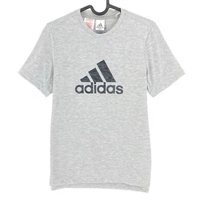 Adidas Climalite Youth Boys Grey Prime Logo Crew Neck T Shirt Size 11 - 12 Years - Picture 1 of 9