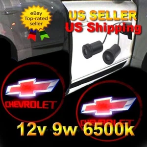 2x 9w Cree Ghost Shadow Projector Logo LED Light Courtesy Door Step Chevrolet RD - Picture 1 of 6