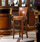 Leather Bar Stool House Bar Furniture Cabinet Baroque Rococo Style Solid Wood