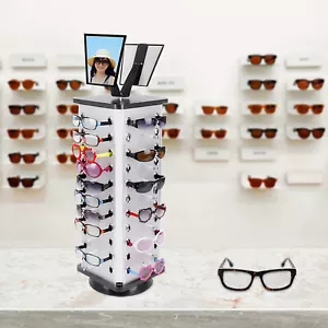 Sunglass Stand Rotating Retail Rotating Optical Frame Display Case Showcase - Picture 1 of 11