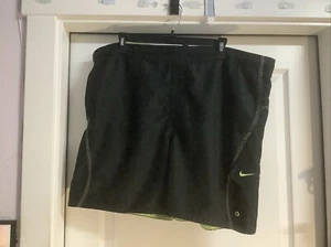 VINTAGE Nike Swim Trunks Lined Mens XL Black Shorts Bathing Suit Cargo - Picture 1 of 12