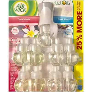 Air Wick Scented Oil Plug-In with 9 Refills, Virgin Islands and Fresh Waters - Picture 1 of 2