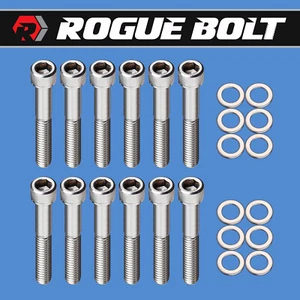 KIT COLECTOR DE ADMISIÓN SBF PERNOS ACERO INOXIDABLE BLOQUE PEQUEÑO FORD 289 302 5.0L 351W - Imagen 1 de 1