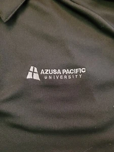 APU Azusa Pacific University Mens 3XL Black Polo Shirt 100% Polyester Ships Free - Picture 1 of 7