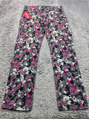 Jordan Craig Jeans Uomo 34x32 Rosa Digitale Mimetico Grudge Pantaloni Cargo Militari Nuovi con etichette