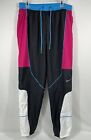 Rare Nike Throwback Woven Pant Fireberry Pink / Black /blue Size Large
