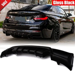 For BMW 2 Series F22 F23 M235i M-Sport 14UP Gloss Black Rear Bumper Diffuser Lip - Picture 1 of 11