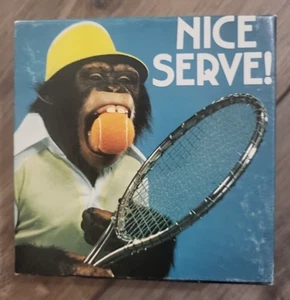 Vintage Springbok NICE SERVE Chimpanzee Mini Puzzle 70 pieces Hallmark COMPLETE - Picture 1 of 5