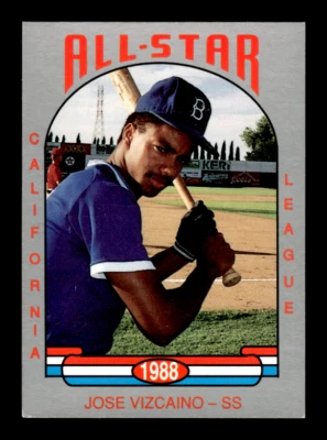 1988 California League All Star # 47 Jose Vizcaino Card (ML) Bakersfield Dodgers - Image 1 of 2