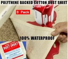 3 x Cotton Dust Sheet Large - Professional Quality for Painters and Decorators