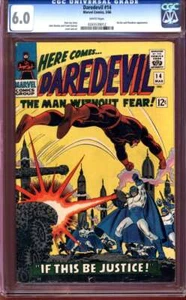 DAREDEVIL #14 CGC 6.0 WHITE PAGES //  MARVEL COMICS 1966 - Picture 1 of 2