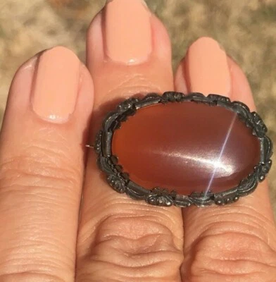 Broche Victoriano Antiguo Vintage Plata Esterlina Patrimonio Joyería Fina Usado Foto 1 de 4