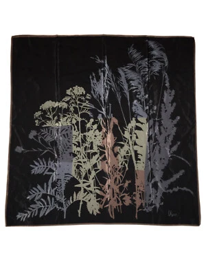 BUFANDA VINTAGE VERA cuadrada de seda floral flor silvestre arte Foto 1 de 4