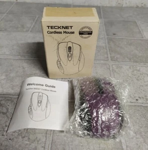 OPEN BOX Tecknet Cordless Wireless Mouse BM307 Purple - Picture 1 of 5