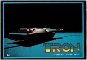 TRON MOVIE 1981 DISNEY TRADING CARDS DONRUSS 1982 BRUCE BOXLEITNER BASE CARD 66