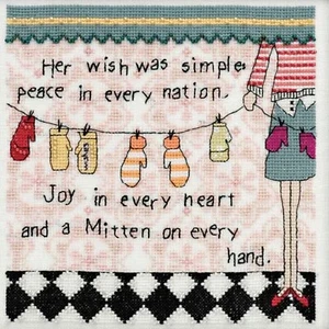 Kit de punto de cruz con cuentas de deseo simple Wish Mill Hill Curly Girl 2013 - Imagen 1 de 4