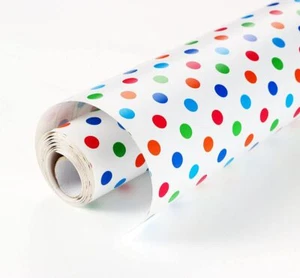 Self Adhesive Polka Dots Shelf Drawer Liner Vinyl Contact Paper For Cabinets Dra - Picture 1 of 3