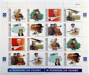Micronesia Pioneers of flight 16 post stamp sheet - Picture 1 of 1