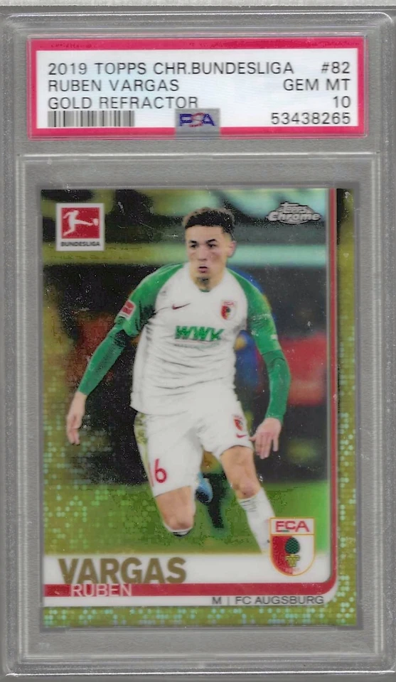 RUBEN VARGAS 2019-20 TOPPS CHROME GOLD REFRACTOR /50 PSA 10 GEM MINT POP 1/1 - Image 1 of 1