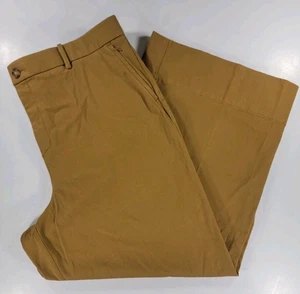 Spanx Pants Women’s Tan Brown 3X Regular Stretch Twill Wide Leg 21279R Casual  - Picture 1 of 17