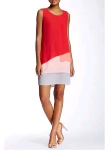 Max and Cleo Haley Color Block Shift Dress 0 Colorful Sleeveless Mod Lightweight - Picture 1 of 7