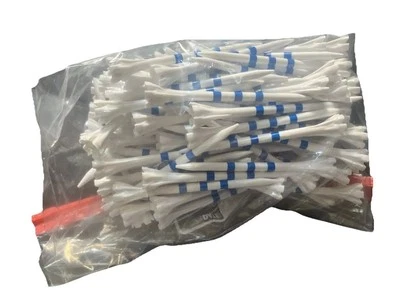 New Golf Tees 100 Champ Zarma Fly White with Blue Stripes 3 1/4” Length