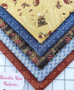 HENRY GLASS~FROTH & BUBBLE GUERRA CIVIL Fat Quarter paquete de (5) nuevo 100 % algodón - Imagen 1 de 6