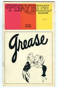 Rare 1973 GREASE Broadway PLAYBILL! Greg EVIGAN! Ilene GRAFF! Original Run! - Picture 1 of 5