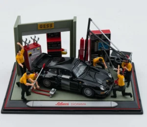 SCHUCO 27031 JUNIOR LINE DIORAMA PORSCHE 991 993 BLACK - Picture 1 of 5