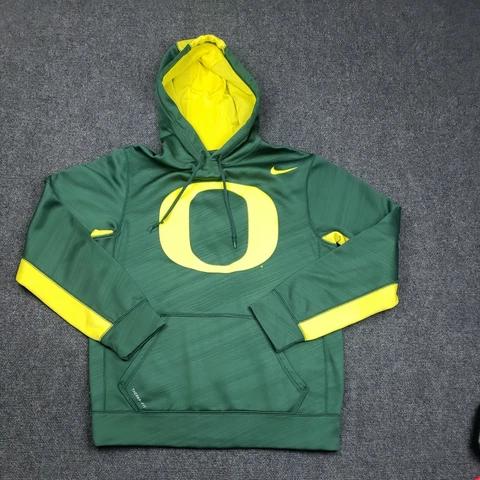 Nike Oregon Ducks Hoodie Mens Size Small Performance Practice Green Yellow Cover
