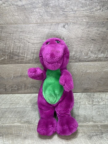 Barney the Dinosaur 13" Closed Mouth Purple Plush The Lyons Group Vintage 1992 Cover