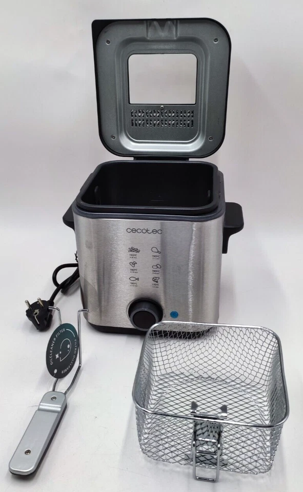 Elektrische Fritteuse Edelstahl Cecotec CleanFry Advance 1500 Inox 900W 1,5L - Bild 1 von 4