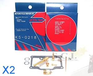 SUZUKI T500 TITAN KEYSTER CARBURETOR CARB REPAIR KITS 1969  - 1975 x 2 KITS - Picture 1 of 9