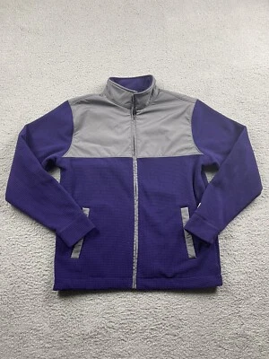 Champion Jacket Adult Small Purple Gray Logo Pockets Full Zip Coat Mens 274 - Image 1 of 4