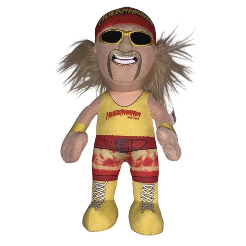 HULK HOGAN WWF WWE HULKAMANIA 10" BLEACHER CREATURES PLUSH DOLL TOY RARE! Cover