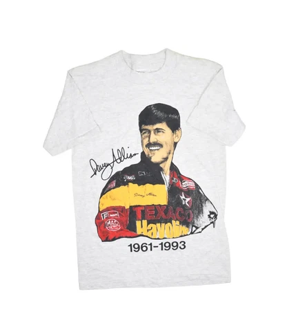 Vintage Davey Allison Portriat T Shirt Mens S Nascar Racing Made in USA Cover