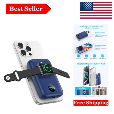 10800mAh Magnetic Wireless Power Bank 4-in-1 Fast Charging for iPhone & Apple... - Image 1 of 4