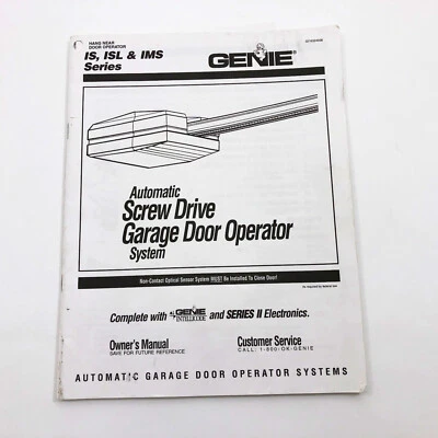 Genie Automatic Screw Drive Installation Owner's Manual IS, ISL, IMS Series - Image 1 of 3