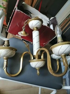 LIGHT CEILING PENDANT 3 ARM CHANDELIER  - Picture 1 of 12