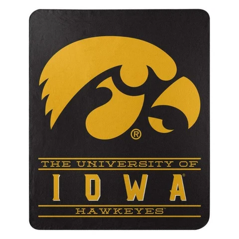Iowa Hawkeyes NCAA 50" x 60" Control Fleece Throw Blanket Cover