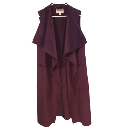 Cappotto smanicato lana Michael Kors lunghezza intera