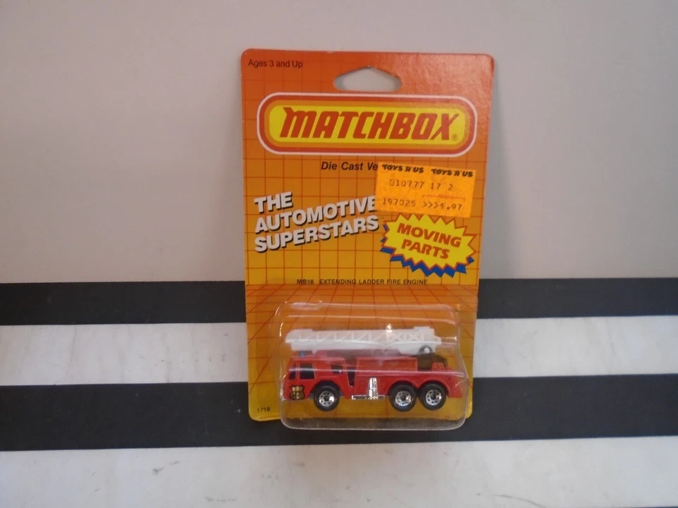 Matchbox 1/75 Superfast Series MB18 EXTENDING FIRE LADDER MINT SEALED USA CARD! - Image 1 of 1